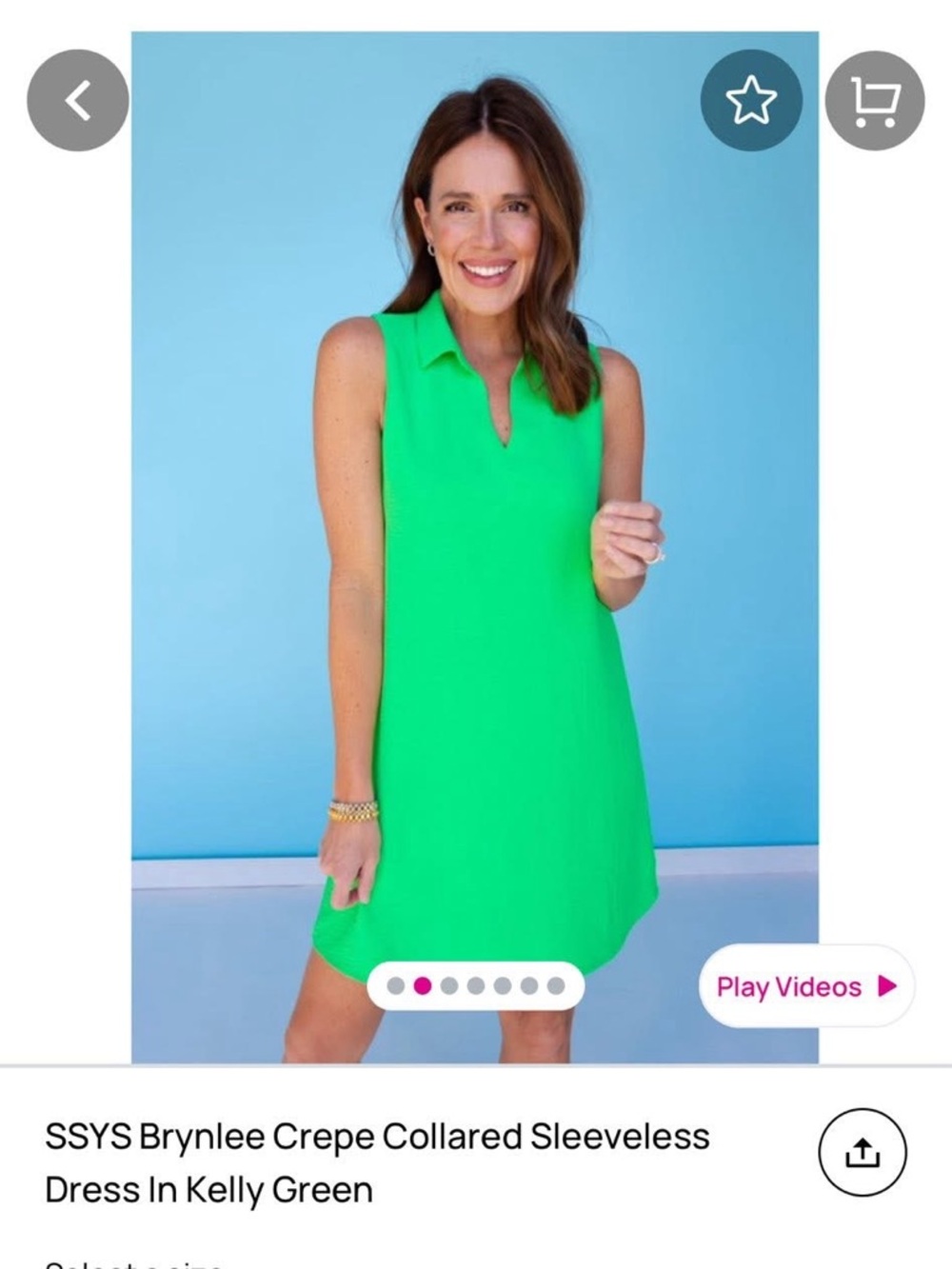 SSYS Brynlee Sleeveless Collared Dress in Kelly Green